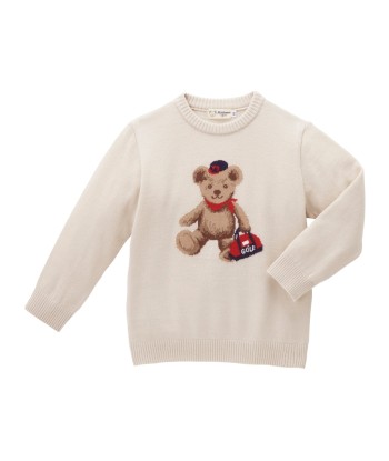 SWEATER BLANC OURSON français