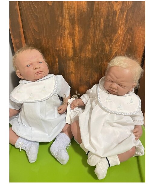 Bambole reborn gemelli preemie Billy Bob & Jimmy Jo by Lynn Katsaris hantent personnes