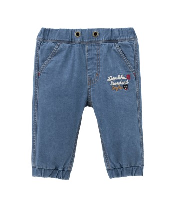 PANTALON LÉGER BLEU CLAIR DOUBLE B solde