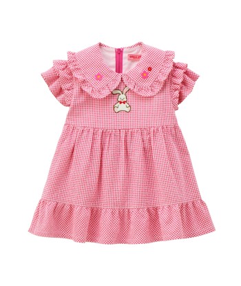 ROBE ROSE À CARREAUX CHIECO SAKU ou a consommer sur place