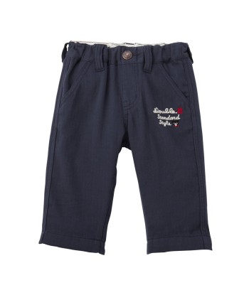 PANTALON EN COTON BLEU MARINE STANDARD DOUBLE B Paris Déstockage Promo