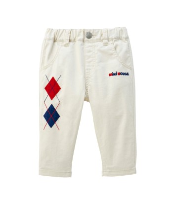 PANTALON BLANC MOTIF BURLINGTON Les magasins à Paris et en Île-de-France