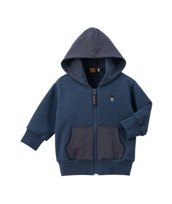 GILET COTON AVEC CAPUCHE BLEU MARINE DOUBLE B Livraison rapide