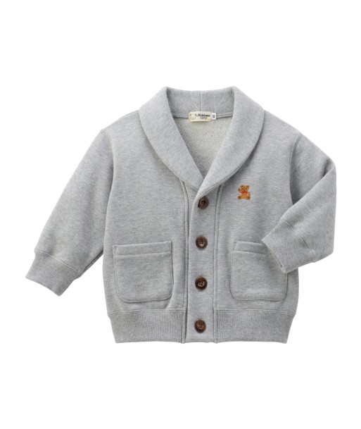 VESTE GRISE BRODERIE OURSON online