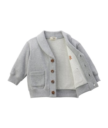 VESTE GRISE BRODERIE OURSON online