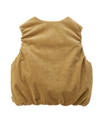 VESTE BEIGE RÉVERSIBLE SANS MANCHES une grave pollution 