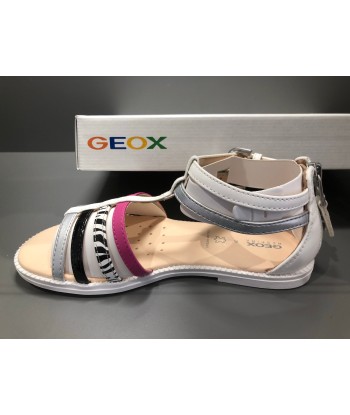 Sandalettes Geox Karly white silver black la colonne vertébrale