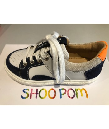 Chaussures basses Shoo pom will Lo lace white navy orange acheter