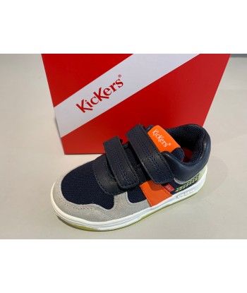 Chaussures basses kickers Kalido marine gris orange le concept de la Pate a emporter 