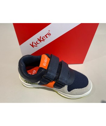 Chaussures basses kickers Kalido marine gris orange le concept de la Pate a emporter 