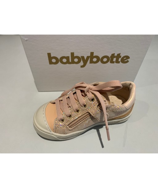 Chaussures basses Babybotte Karolina nude rose » en linge