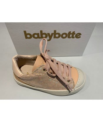 Chaussures basses Babybotte Karolina nude rose » en linge