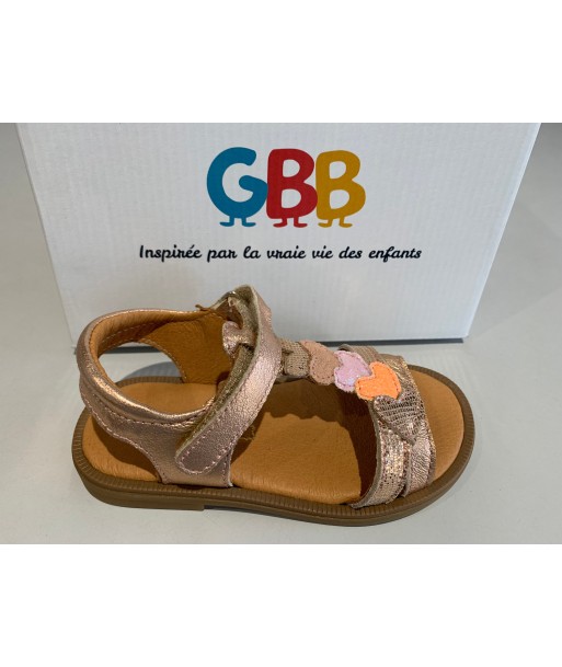 Sandalettes GBB maisie rose or en ligne