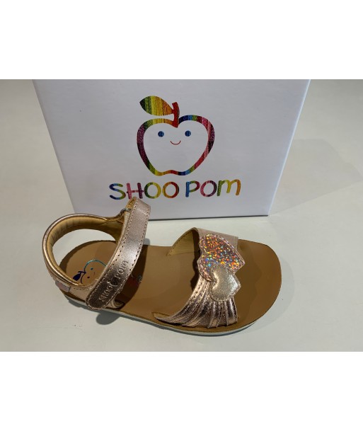 Sandalettes Shoo pom Goa heart laminato copper à prix réduit toute l'année