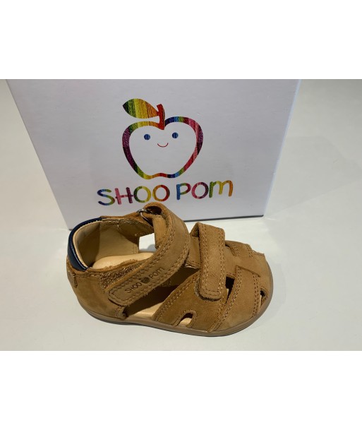 Sandalettes Shoo pom pika scratch nubuck camel de technologie