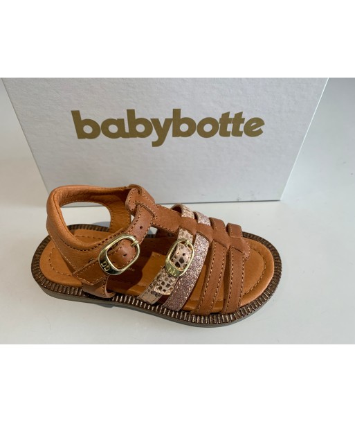 Sandalettes babybotte katz cognac d'Europe débarque