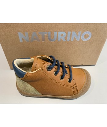 Bottines naturino Romy nappa suede nappa spazz cognac stone en linge