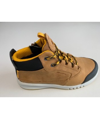 Bottines geox J04CYA J aeranter boy brown DK yellow brillant des détails fins