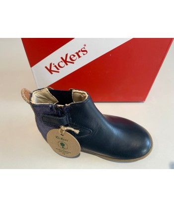 Boots Kickers vermillon marine métallisé Les magasins à Paris