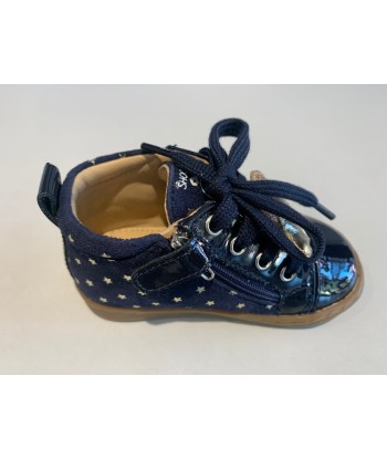 Bottines Shoo pom Bouba heart stars vernis navy platine outlet