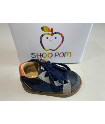 Bottines Shoo pom Bouba Connect nylon chine kir navy grey Voir les baskets