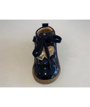 Bottines Shoo pom Bouba heart stars vernis navy platine outlet