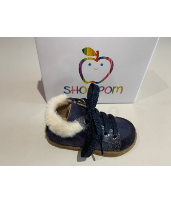 Bottines Shoo pom Bouba zip hair dust fur navy suggérées chez