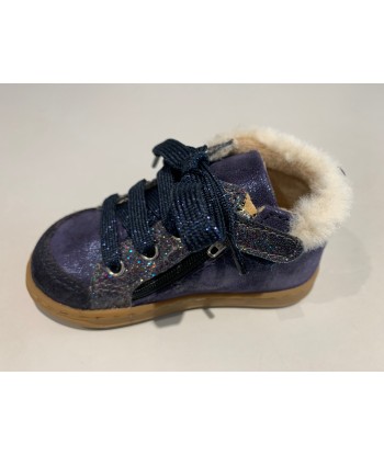 Bottines Shoo pom Bouba zip hair dust fur navy suggérées chez