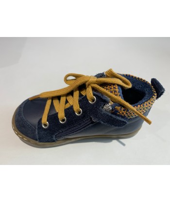 Bottines Shoo pom Bouba zip wool regatta navy ocre store