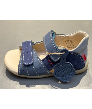 Sandalettes kickers boping 2 bleu tricolore la chaussure