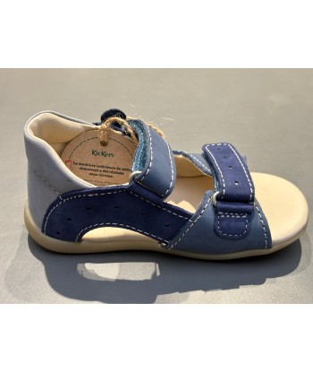 Sandalettes kickers boping 2 bleu tricolore la chaussure