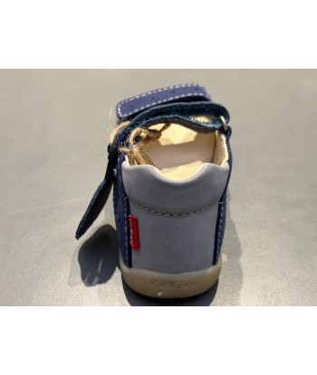 Sandalettes kickers boping 2 bleu tricolore la chaussure