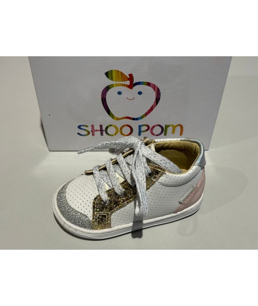 Bottines Shoo pom Bouba zip box nappa White silver ou a consommer sur place