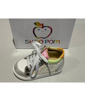 Bottines Shoo pom Bouba Connect grip glitter na confetti silver chez Cornerstreet bien 