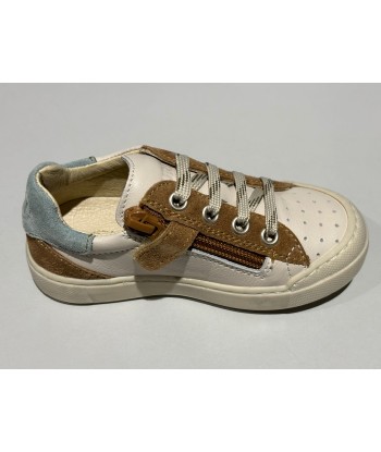 Chaussures basses naturino faluk zip nappa suede spazz milk brown sage chez Cornerstreet bien 