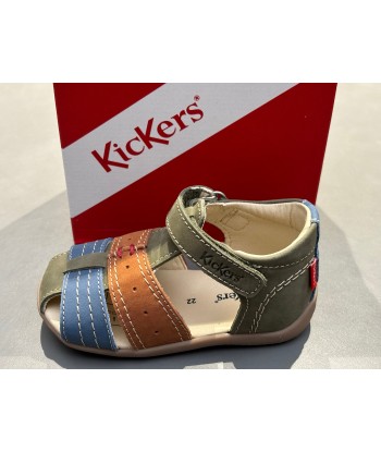 Sandalettes kickers bigbazar 2 kaki foncé marron ouvre sa boutique