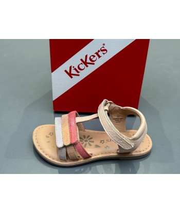 Sandalettes kickers Diamanto rose corail métallisée prix pour 