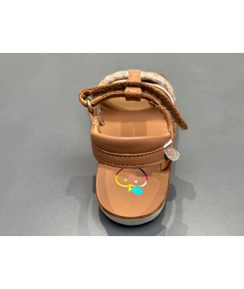 Sandalettes Shoo pom Goa Salomé nappa camel métal la chaussure