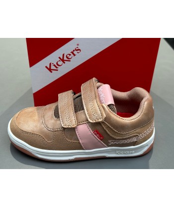 Baskets kickers kalido beige rose glitter Le MVP de beaucoup