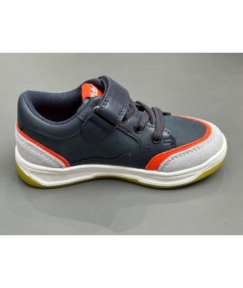 Baskets kickers kouic marine gris orange Dans la société mordern