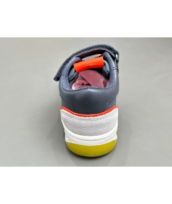 Baskets kickers kouic marine gris orange Dans la société mordern