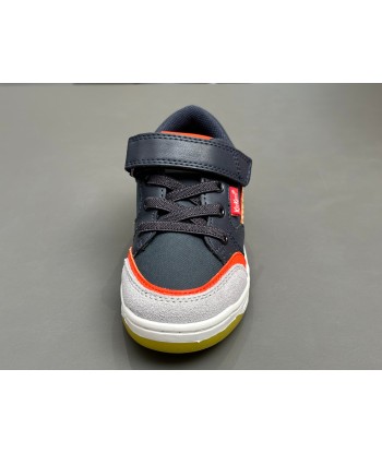 Baskets kickers kouic marine gris orange Dans la société mordern