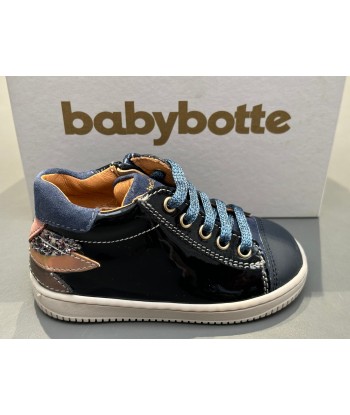 Bottines Babybotte 5041B002 family vernice blu bleu H24 basket pas cher