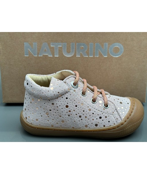 Bottines naturino cocoon suede dotted pink H24 en ligne des produits 