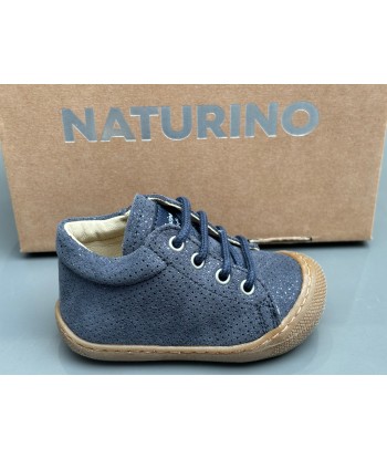 Bottines naturino cocoon zip suede met dots blue H24 2024