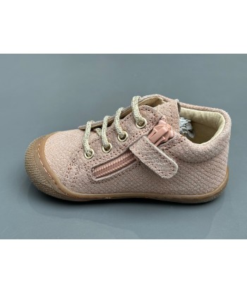 Bottines naturino cocoon zip lizard met rose sole honey H24 solde