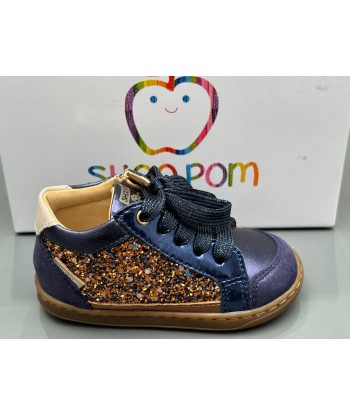 Bottines Shoo pom Bouba Connect glitter laminat navy acheter en ligne