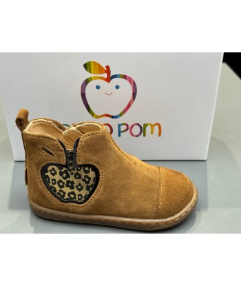 Boots Shoo pom Bouba New Apple velours DK camel pas cher chine