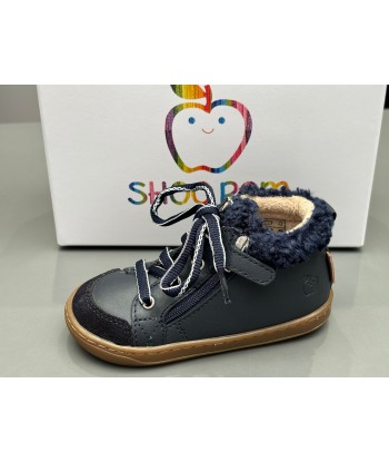 Bottines Shoo pom Bouba zip wool nappa navy les ctes