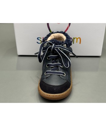 Bottines Shoo pom Bouba zip wool nappa navy les ctes